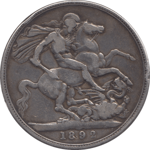 1892 CROWN ( FINE ) 3 - Crown - Cambridgeshire Coins