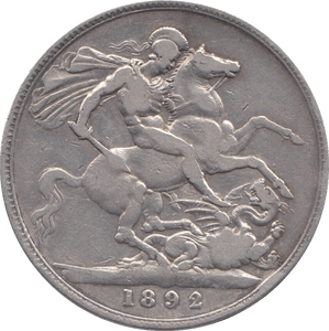 1892 CROWN ( FINE ) 3 - Crown - Cambridgeshire Coins