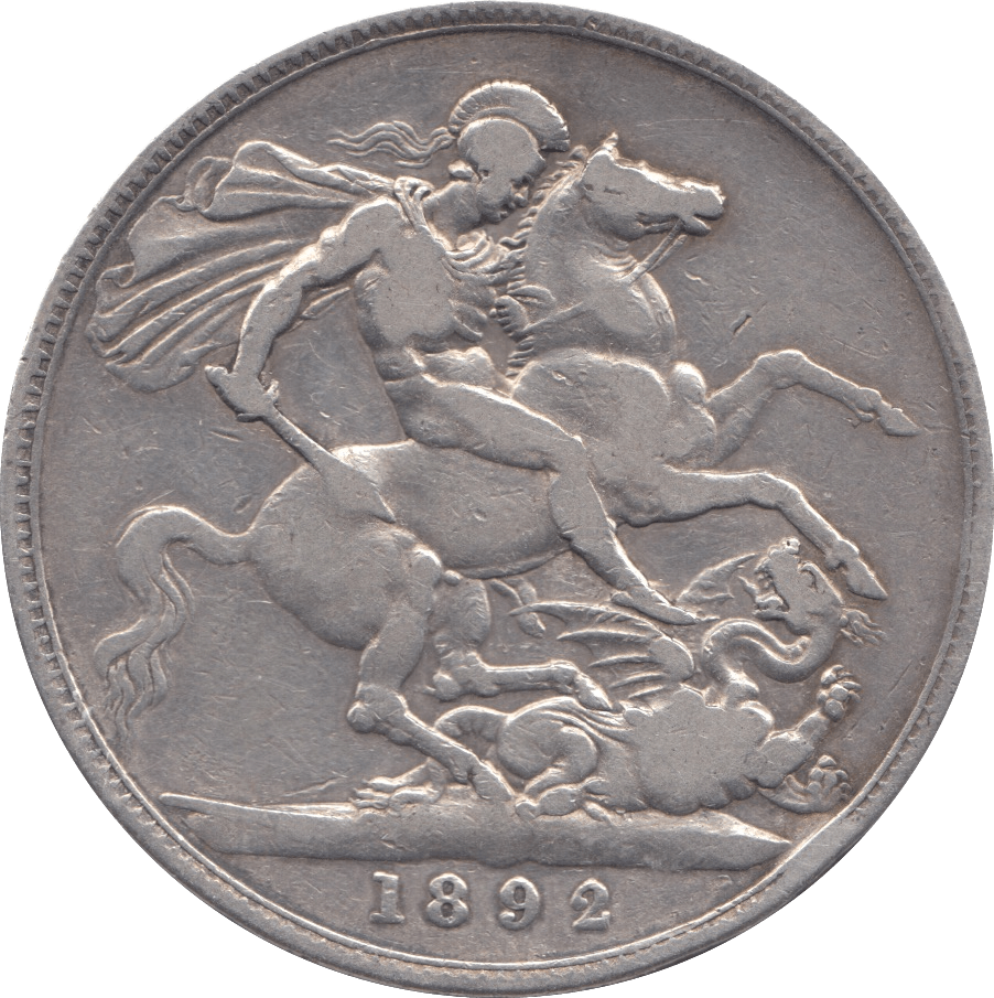 1892 CROWN ( FINE ) 3 - Crown - Cambridgeshire Coins