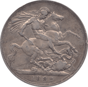 1892 CROWN ( FINE ) 4 - Crown - Cambridgeshire Coins