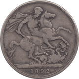 1892 CROWN ( FINE ) 6 - Crown - Cambridgeshire Coins