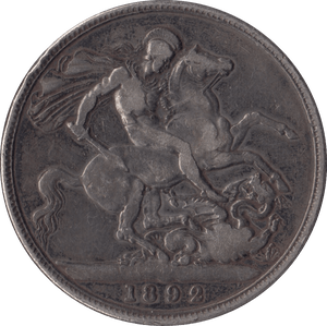 1892 CROWN ( FINE ) - Crown - Cambridgeshire Coins