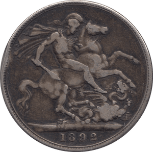 1892 CROWN ( FINE ) - Crown - Cambridgeshire Coins