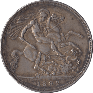 1892 CROWN ( GVF ) - Crown - Cambridgeshire Coins