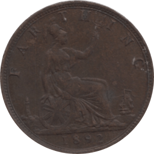 1892 FARTHING 2 ( GVF ) 63 - Farthing - Cambridgeshire Coins