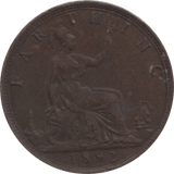 1892 FARTHING 2 ( GVF ) 63 - Farthing - Cambridgeshire Coins