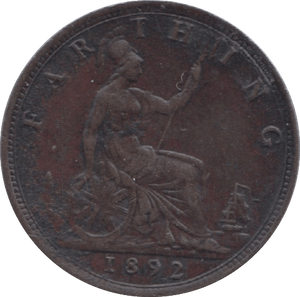 1892 FARTHING ( EF ) 23 - Farthing - Cambridgeshire Coins