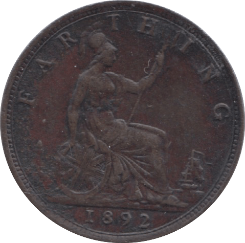 1892 FARTHING ( EF ) 23 - Farthing - Cambridgeshire Coins