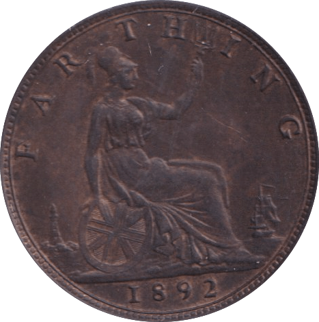 1892 FARTHING ( EF ) - Farthing - Cambridgeshire Coins