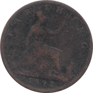 1892 FARTHING ( FAIR ) - Farthing - Cambridgeshire Coins