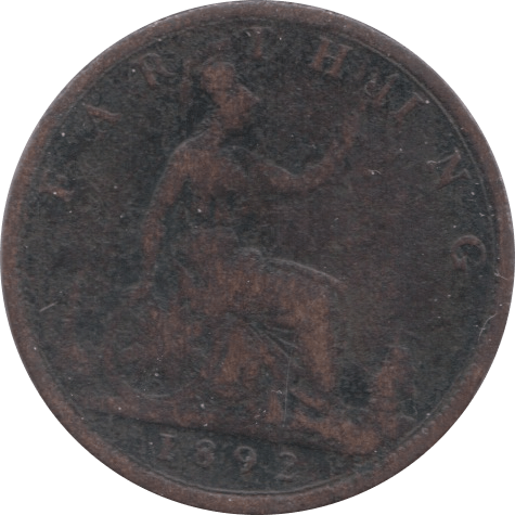 1892 FARTHING ( FAIR ) - Farthing - Cambridgeshire Coins