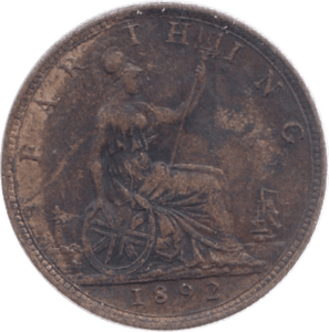 1892 FARTHING ( GVF ) 18 - Farthing - Cambridgeshire Coins