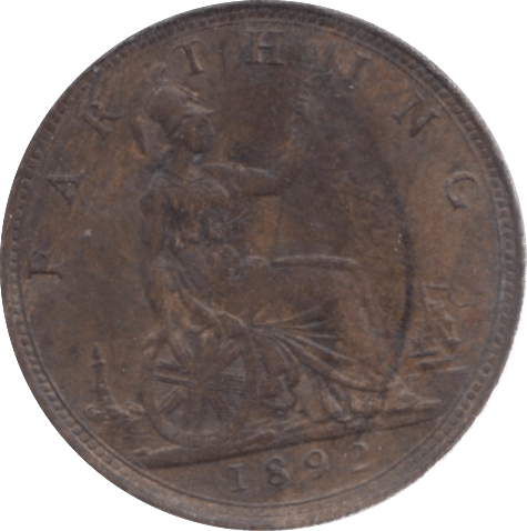 1892 FARTHING ( GVF ) 18 - Farthing - Cambridgeshire Coins