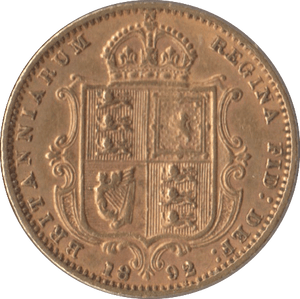 1892 GOLD HALF SOVEREIGN ( EF ) 3 - Half Sovereign - Cambridgeshire Coins