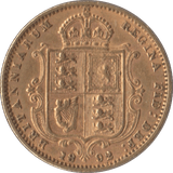 1892 GOLD HALF SOVEREIGN ( EF ) 3 - Half Sovereign - Cambridgeshire Coins