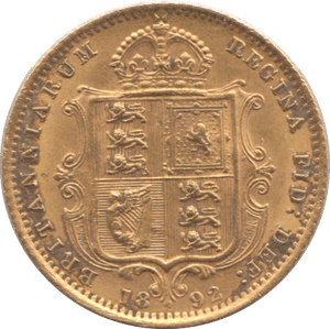 1892 GOLD HALF SOVEREIGN ( EF ) - Half Sovereign - Cambridgeshire Coins