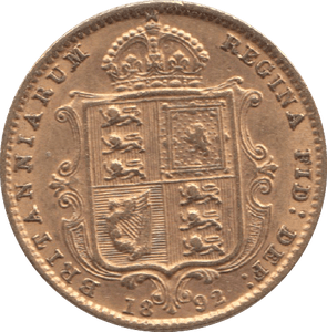 1892 GOLD HALF SOVEREIGN ( VF ) A - Half Sovereign - Cambridgeshire Coins