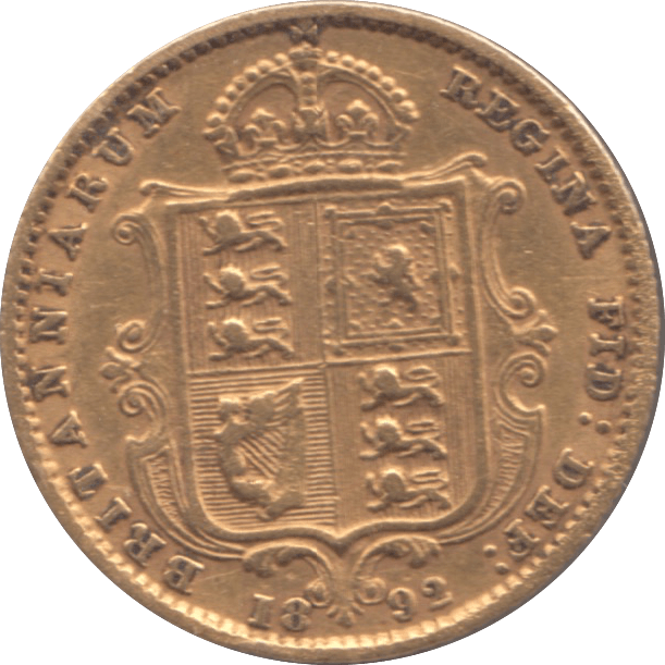 1892 GOLD HALF SOVEREIGN ( VF ) B - Half Sovereign - Cambridgeshire Coins