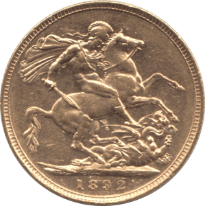 1892 GOLD SOVEREIGN ( AUNC ) - Sovereign - Cambridgeshire Coins