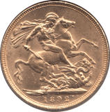 1892 GOLD SOVEREIGN ( EF ) - Sovereign - Cambridgeshire Coins