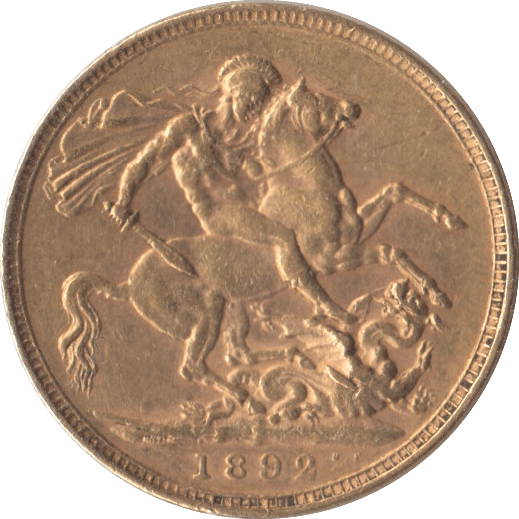 1892 GOLD SOVEREIGN ( GVF ) - Sovereign - Cambridgeshire Coins