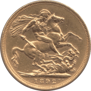 1892 GOLD SOVEREIGN ( VF ) - Sovereign - Cambridgeshire Coins