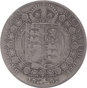 1892 HALFCROWN ( FAIR ) 6 - Halfcrown - Cambridgeshire Coins