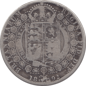 1892 HALFCROWN ( FINE ) 11 - Halfcrown - Cambridgeshire Coins