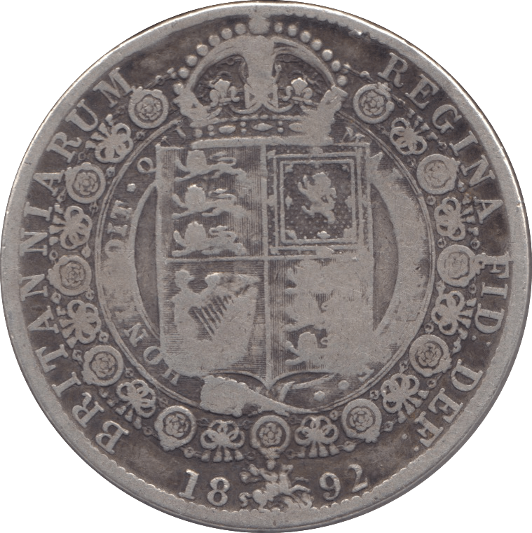 1892 HALFCROWN ( FINE ) 11 - Halfcrown - Cambridgeshire Coins