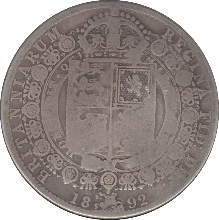 1892 HALFCROWN ( FINE ) 7 - Halfcrown - Cambridgeshire Coins