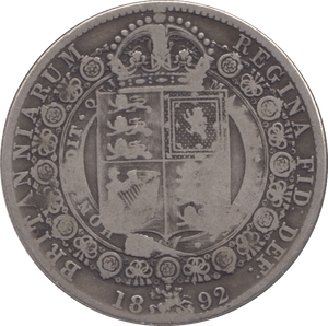 1892 HALFCROWN ( FINE ) - Halfcrown - Cambridgeshire Coins