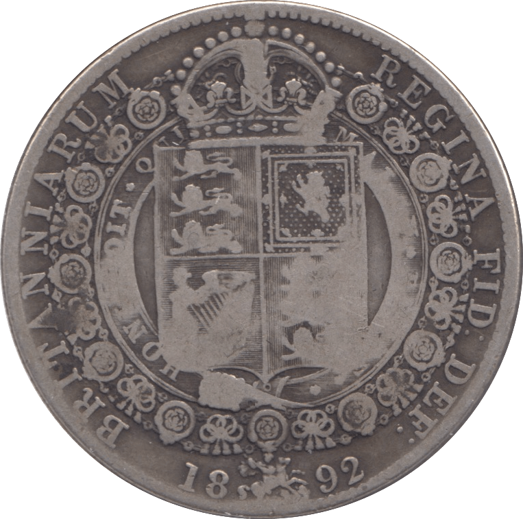 1892 HALFCROWN ( FINE ) - Halfcrown - Cambridgeshire Coins