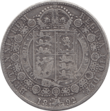1892 HALFCROWN ( FINE ) - Halfcrown - Cambridgeshire Coins