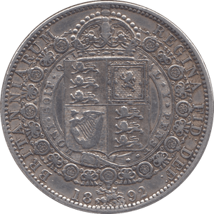 1892 HALFCROWN ( GF ) 5 - Halfcrown - Cambridgeshire Coins