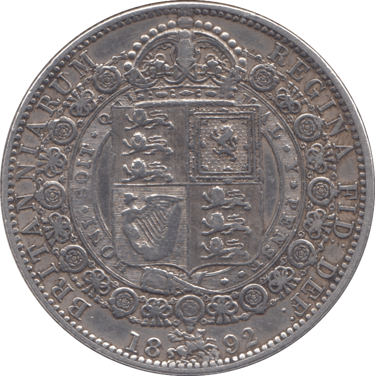 1892 HALFCROWN ( GF ) 5 - Halfcrown - Cambridgeshire Coins
