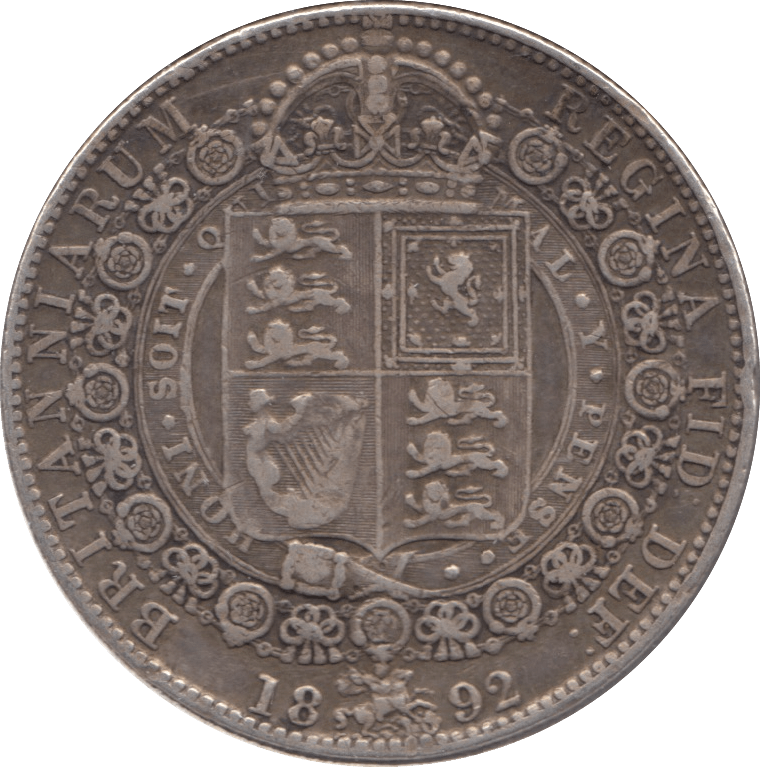 1892 HALFCROWN ( GF ) 8 - Halfcrown - Cambridgeshire Coins