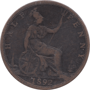 1892 HALFPENNY ( NF ) - Halfpenny - Cambridgeshire Coins