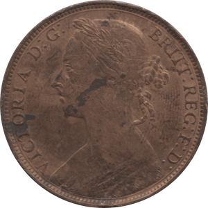 1892 PENNY 1 ( AUNC ) 60 - Penny - Cambridgeshire Coins