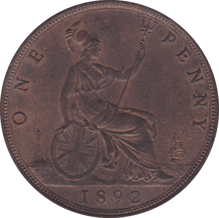 1892 PENNY ( AUNC ) B - Penny - Cambridgeshire Coins