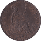 1892 PENNY ( AUNC ) - Penny - Cambridgeshire Coins