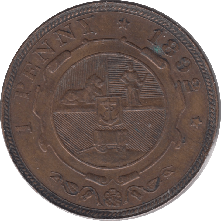 1892 PENNY SOUTH AFRICA - WORLD COINS - Cambridgeshire Coins