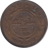 1892 PENNY SOUTH AFRICA - WORLD COINS - Cambridgeshire Coins