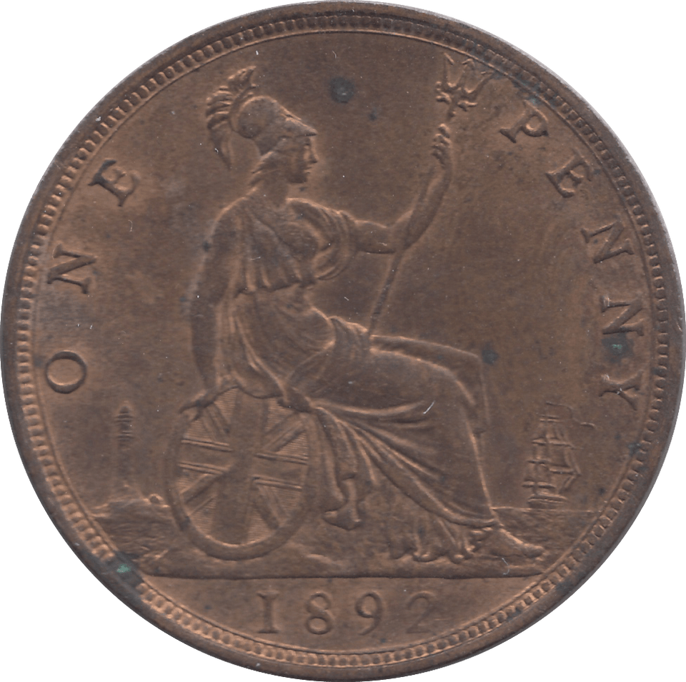 1892 PENNY ( UNC ) - Penny - Cambridgeshire Coins