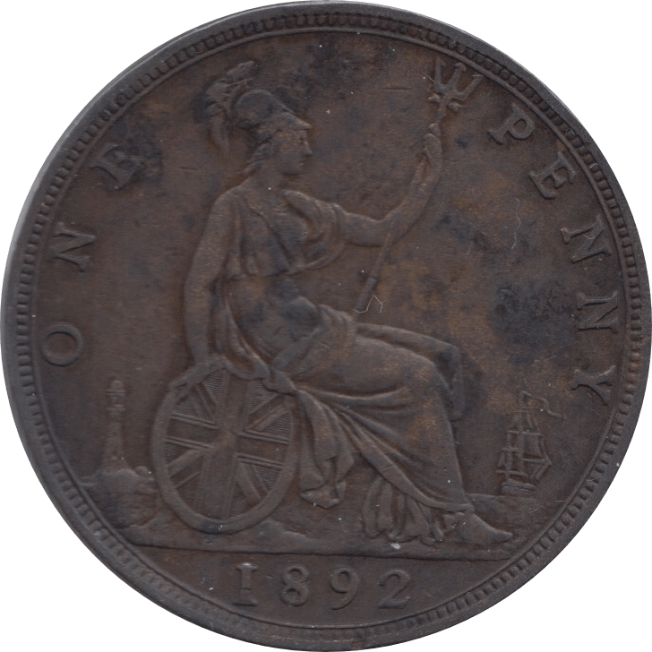 1892 PENNY ( VF ) 3 - Penny - Cambridgeshire Coins