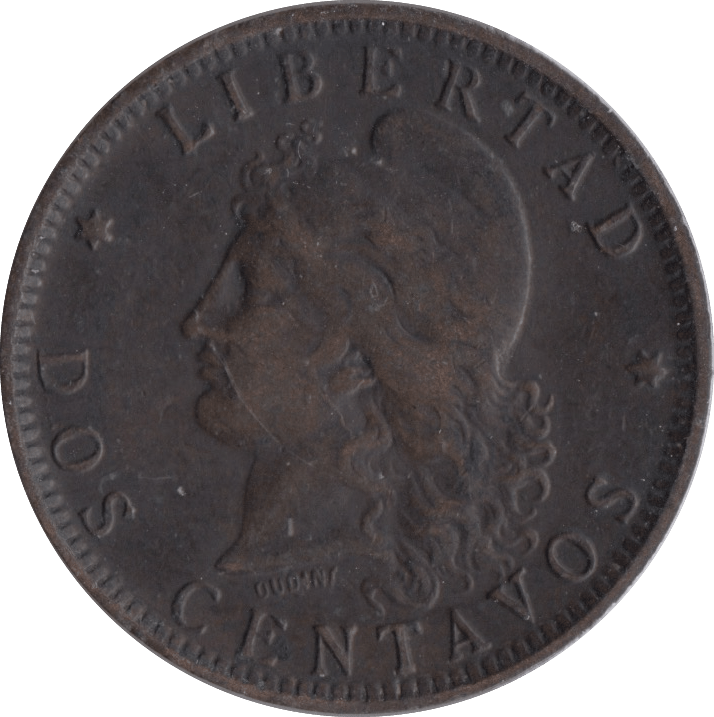 1892 REPUBLIC ARGENTINA 2 CENTAVOS - WORLD COINS - Cambridgeshire Coins