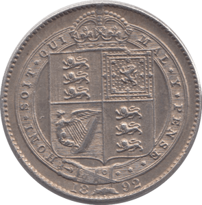 1892 SHILLING ( EF ) 1 - SHILLING - Cambridgeshire Coins