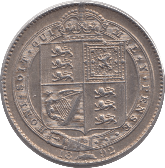 1892 SHILLING ( EF ) 1 - SHILLING - Cambridgeshire Coins