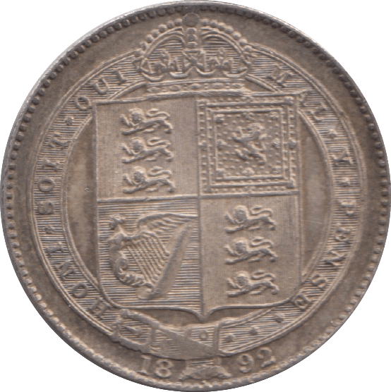 1892 SHILLING ( EF ) 4 - Shilling - Cambridgeshire Coins