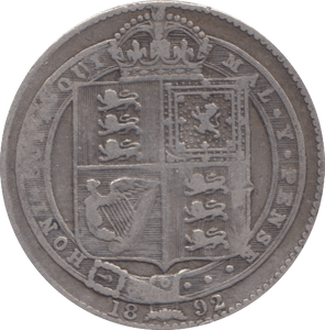 1892 SHILLING ( FAIR ) 5 - SHILLING - Cambridgeshire Coins