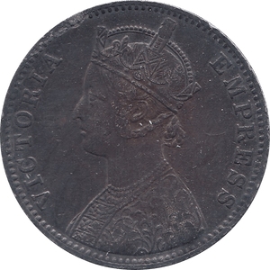 1892 SILVER 1 RUPEE INDIA - SILVER WORLD COINS - Cambridgeshire Coins